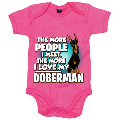 Body bebé I love my Doberman raza perro