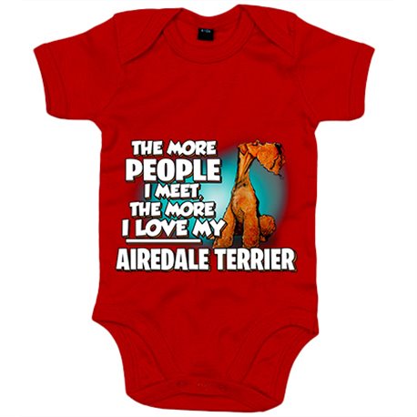 Body bebé I love my dog Airedale Terrier raza perro