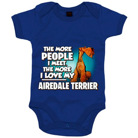 Body bebé I love my dog Airedale Terrier raza perro