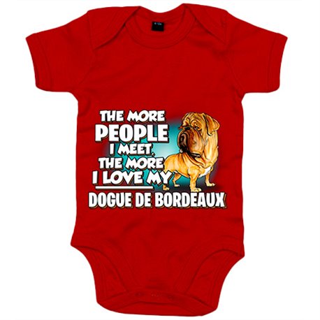 Body bebé I love my Dogue de Bordeaux raza perro