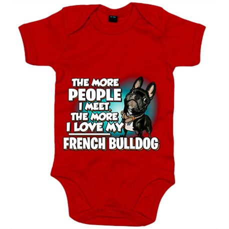 Body bebé I love my French Bulldog Black raza perro