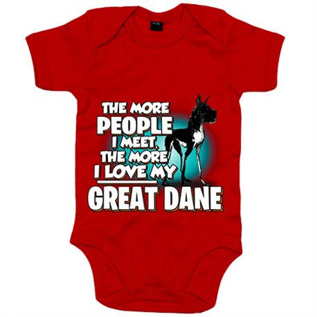 Body bebé I love my Great Dane Black raza perro