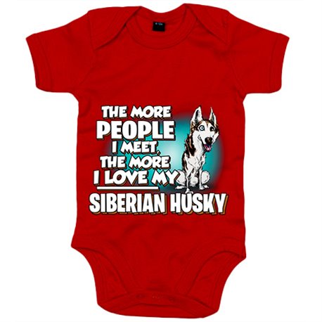 Body bebé I love my Husky Siberiano raza perro