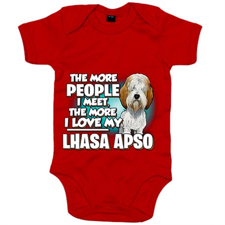 Body bebé I love my Lhasa Apso raza perro