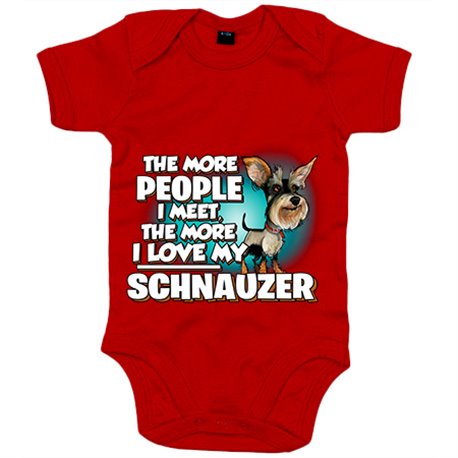 Body bebé I love my Schnauzer raza perro