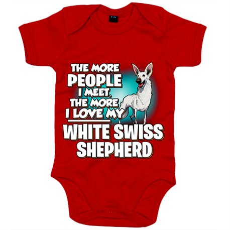 Body bebé I love my White Swiss Shepherd raza perro