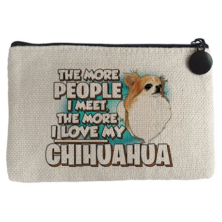 Monedero I love my Chihuahua long hair raza perro