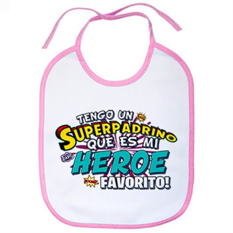 Babero tengo una Superpadrino que és mi héroe favorito regalo para padrino