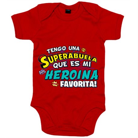 Body bebé tengo una Superabuela que és mi heroína favorita regalo para abuela