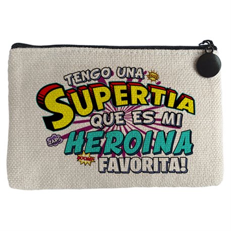 Monedero tengo una Supertia que es mi heroína favorita regalo para tía