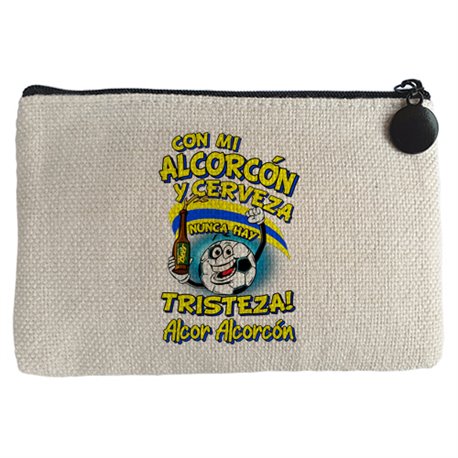 Monedero frase con mi Alcorcón y cerveza nunca hay tristeza fútbol