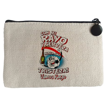 Monedero frase con mi Rayo y cerveza nunca hay tristeza Vallecas fútbol