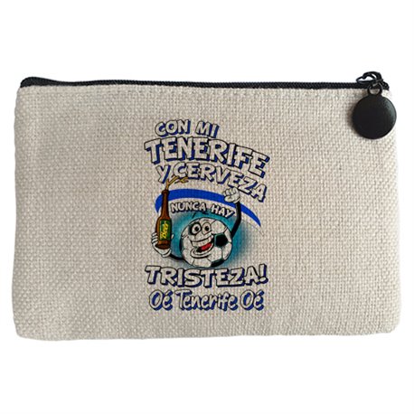 Monedero frase con mi Tenerife y cerveza nunca hay tristeza fútbol