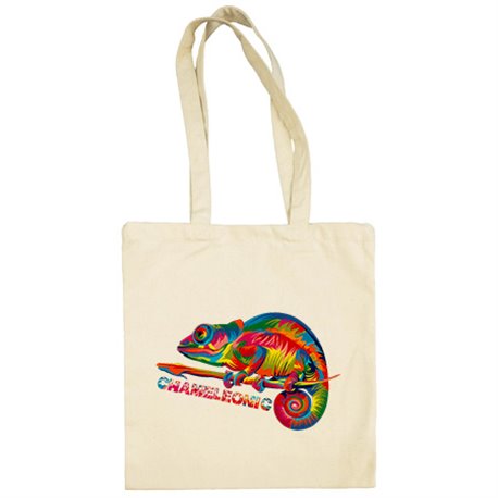 Bolsa de tela ilustración chameleoinc camaleónico camaleón