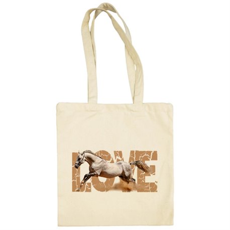 Bolsa de tela Love Horses me gustan los caballos
