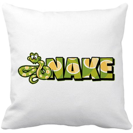 Cojín con relleno dibujo de serpiente snake
