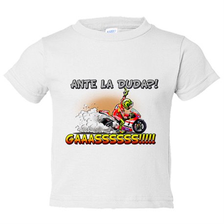 Camiseta bebé para motero ante la duda gaaaaasss