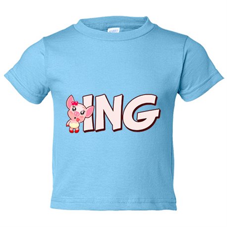 Camiseta bebé oing cerdita divertida