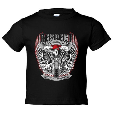 Camiseta niño motero Custom Respect Is Earned