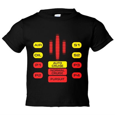 Camiseta niño El Coche Fantástico mandos botones