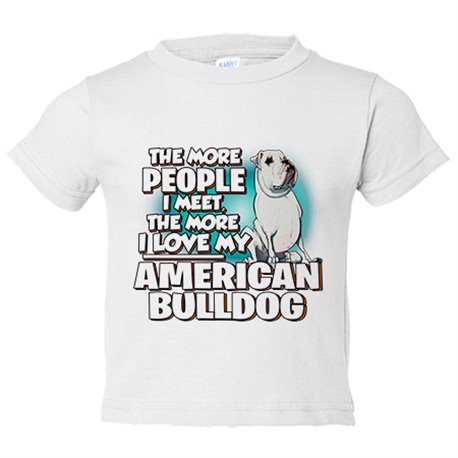 Camiseta bebé I love my American Bulldog raza perro