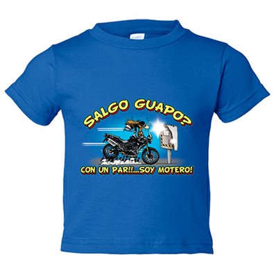 Camiseta bebé Salgo guapo Radar con un par soy motero