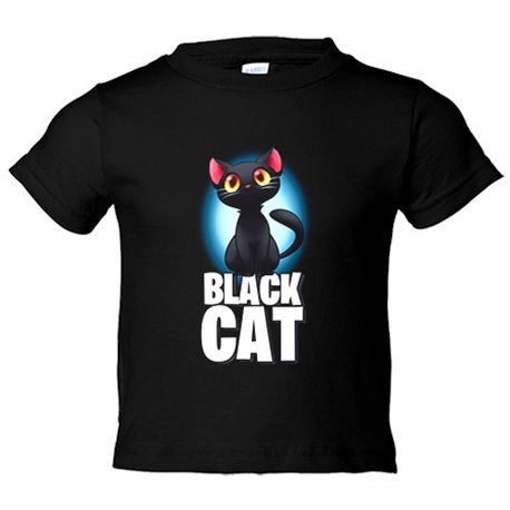 Camiseta bebé gato negro black cat