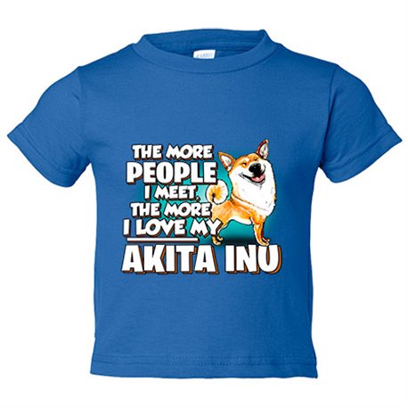 Camiseta bebé I love my dog Akita Inu raza perro