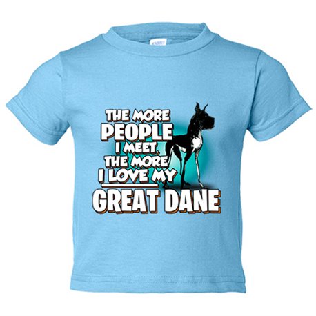 Camiseta bebé I love my Great Dane Black raza perro