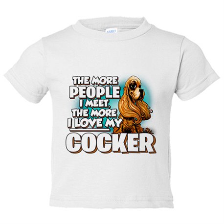 Camiseta bebé I love my Cocker Spaniel raza perro
