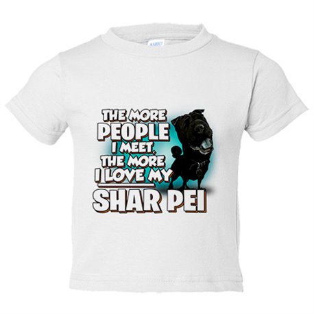 Camiseta bebé I love my Shar Pei Black raza perro