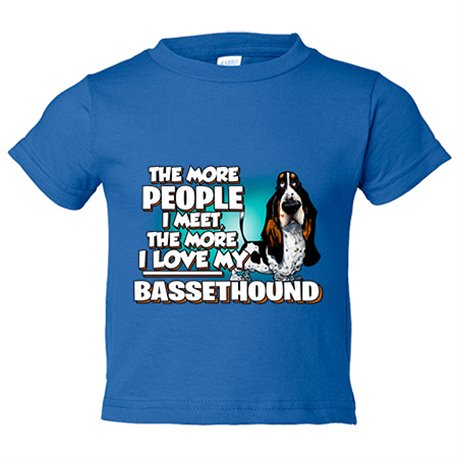Camiseta bebé I love my dog Bassethound raza perro