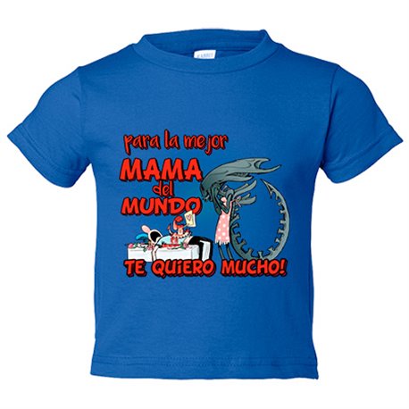 Camiseta niño para la mejor mamá del Mundo te quiero mucho