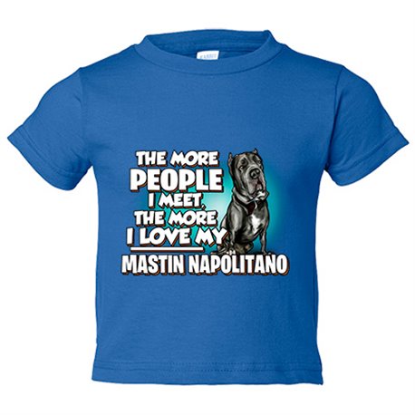 Camiseta bebé I love my Mastín Napolitano raza perro