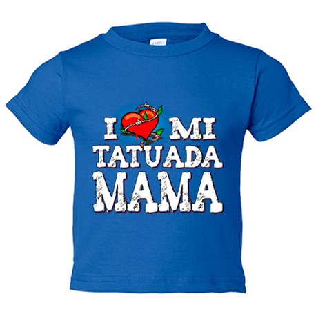 Camiseta bebé I Love mi mamá tatuada