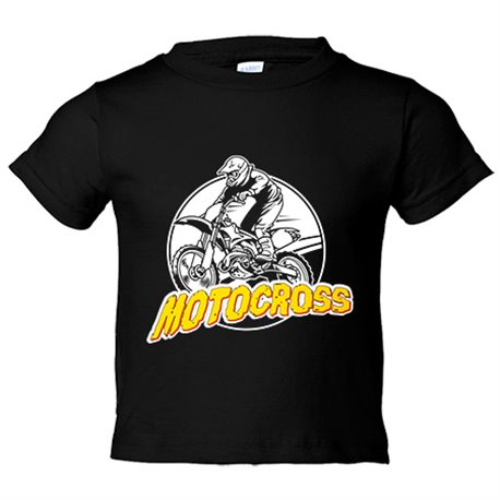 Camiseta bebé Motocross gas a tope en carrera