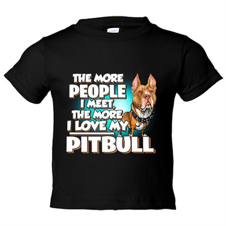 Camiseta niño I love my Pitbull raza perro