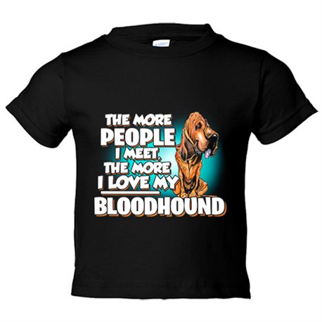 Camiseta bebé I love my Bloodhound mascota raza perro