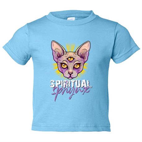 Camiseta bebé ilustración de gato spiritual Sphynx