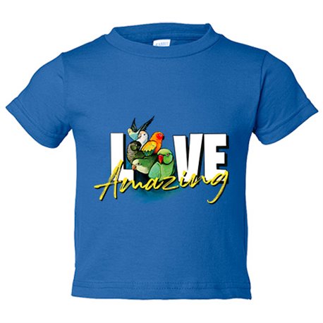 Camiseta bebé amor por los pájaros loros