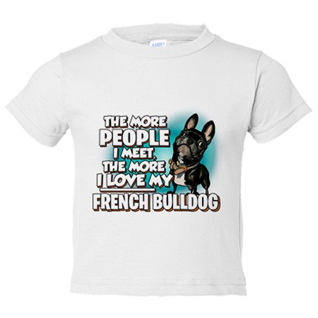 Camiseta bebé I love my French Bulldog Black raza perro