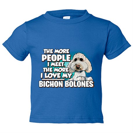 Camiseta bebé I love my Bichon Bolones raza perro