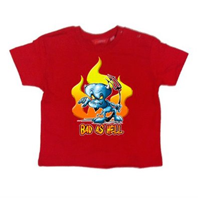 Camiseta niño Bad as hell malo como el infierno