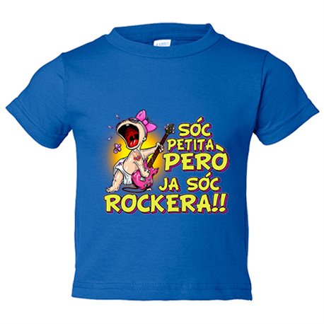 Camiseta bebé Sóc petita però ja sóc rockera