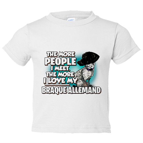 Camiseta bebé I love my Braque Allemand raza perro