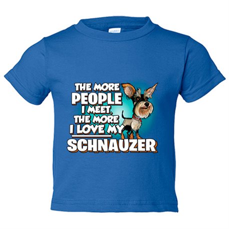 Camiseta bebé I love my Schnauzer raza perro