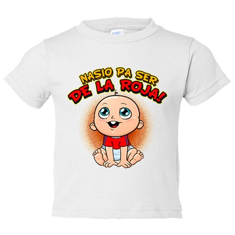 Camiseta bebé nacido para ser de La Roja para aficionado al fútbol
