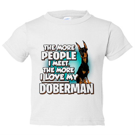 Camiseta bebé I love my Doberman raza perro