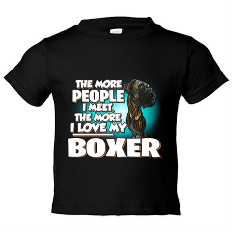 Camiseta bebé I love my Boxer Atigrado raza perro