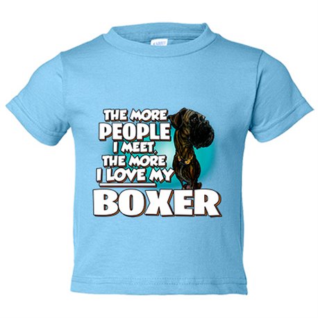 Camiseta niño I love my Boxer Atigrado raza perro